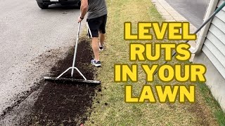 How To Fix and Level Tire Ruts In Your Lawn [upl. by Cinnamon]