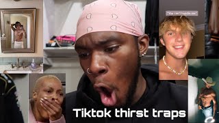 REACTING TO CRINGEY THIRST TRAPS TIKTOKS this way scary [upl. by Yhpos]