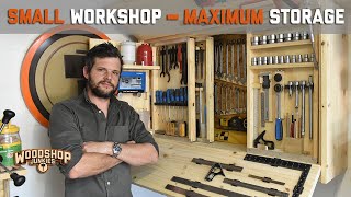 Ultimate DIY Tool Storage For Small Garage Workshops  Workshop Organizer [upl. by Meelas247]