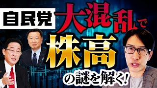 自民党大混乱で日本株、日経平均株価が騰がる株高の謎を解く！日銀はマイナス金利ニュースをけん制しています。 [upl. by Yhcir584]