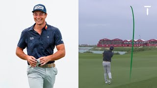 Every shot of Viktor Hovlands 64 including 9 birdies  Round 1  2022 Abu Dhabi HSBC Championship [upl. by Ellebyam]