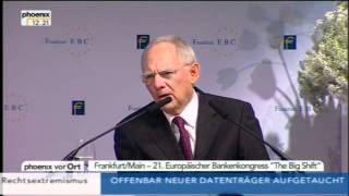 21 Europäischer Bankenkongress  Rede von Wolfgang Schäuble [upl. by Lyudmila875]