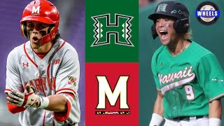 Hawaii vs 18 Maryland Highlights  Cambria College Classic  2023 College Baseball Highlights [upl. by Irodim]