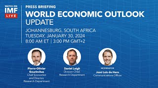 Press Briefing World Economic Outlook Update January 2024 [upl. by Zzabahs]