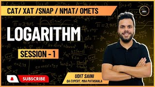 Logarithm Basic to Advanced  Session 01  CAT  OMETs  Udit Saini [upl. by Netsirhk]