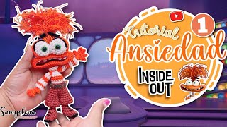 Ansiedad Amigurumi parte 1 tutorial españolingles INSIDE OUT [upl. by Aicnetroh202]