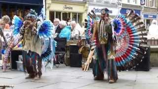 South American Pan Flute Players  York UK 030713 Pan Pipes HD HQ [upl. by Nylarahs]