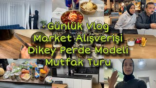 Dev Market Alışverişi  Neler Aldım  Mutfak Turu  Dikey Perde Modeli  Avm Turu  Günlük Rutin [upl. by Iadam157]