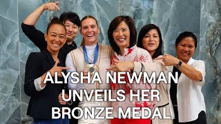 Alysha newman Bronze medal unveiled [upl. by Derdlim596]