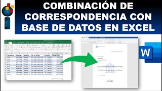 CREAR UNA COMBINACIÓN DE CORRESPONDENCIA COMBINANDO WORD Y EXCEL [upl. by Einahpts]