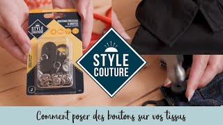 Tuto  Comment poser un bouton pression jean  Style Couture [upl. by Lorita]