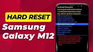 Samsung Galaxy M12 Hard Reset Pattern Unlock  Full Guide [upl. by Fein146]