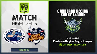 West Belconnen Warriors v Tuggeranong Bushrangers  Round 15 Highlights  Canberra Rugby League 2022 [upl. by Siramad]