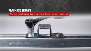 Systemfix à ailettes Varifix® pour rail profil 41  Würth [upl. by Shreve]