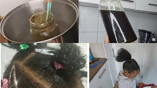 Hair growth oil Cloves amp Rosemary this is how I doubled her hair growth [upl. by Selma522]