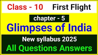 Glimpses of India question answer class 10 english first flight ch  5 [upl. by Einatirb]