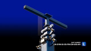 Syncing Telescoping Light Mast  13550 5 Stage Fixed Mount Light Tower  360° Rotating Boom [upl. by Sapphira]