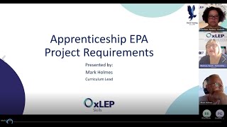 Apprenticeship End Point Assessment Project Requirements Webinar [upl. by Tuddor]