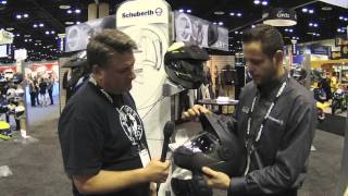 Schuberth E1 Modular ADV Helmet at AIMExpo 2015 [upl. by Anivram]