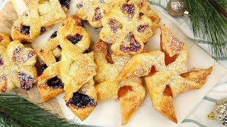 3 Ingredient Puff Pastry Desserts  Easy Christmas Recipes [upl. by Noslrac]