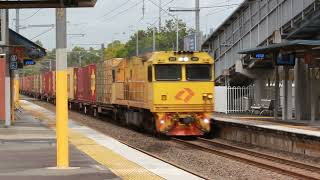 Aurizon 2812 Y279 passing Carseldine station with horn show [upl. by Loris3]