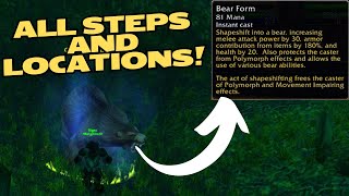 How to Learn the Bear Form Shapeshift for Tauren Druid  WoW Classic Season of Discovery [upl. by Meerak]