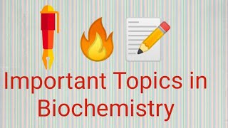 Important Topics in Biochemistry MBBS first year mbbsfirstyear viralvideo trending [upl. by Ociral]