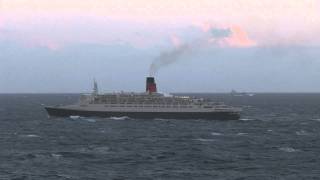 QE2s final transatlantic crossing early evening [upl. by Zachary230]