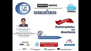 Hydrocephalus case discussion Anesthesia for supratentorial tumours  Dr Ajay  Webinar CAMPUS [upl. by Acebber]