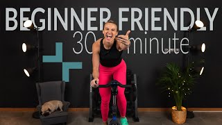 Friendliest Beginner Rhythm Indoor Cycling Class  30 minute [upl. by Hooker387]