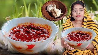 ठंडी स्पेशल लहसुन के अइसे चटनी जेला एक घाव खाहु अऊ बार  बार बनाहू  CG vlogger mamta  CG recipes [upl. by Gannie147]