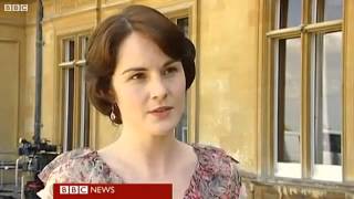 Dan Stevens and Michelle Dockery on BBC Breakfast 140911 1of2 [upl. by Eiba505]