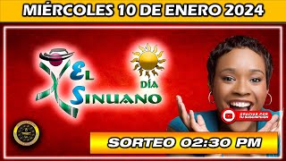 Resultado de EL SINUANO DIA del MIÉRCOLES 10 de enero 2024 chance sinuanodía [upl. by Dolores]