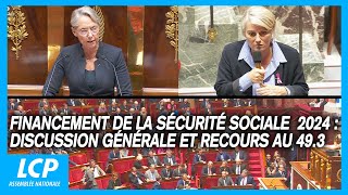 Financement de la Sécurité sociale pour 2024  discussion générale et recours au 493  24102023 [upl. by Dagmar]