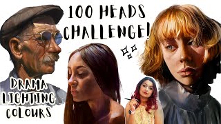 ✨ 100 HEADS ART CHALLENGE ✨ Paint Portraits With Me 🐞 Using Art To Process Grief and Loss [upl. by Atteuqahc167]