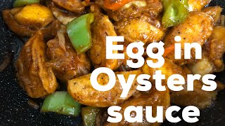 Easy steps Egg with oysters sauce paano magluto ng itlog nilaga na May oysters sauce masarap [upl. by Kurtzman896]