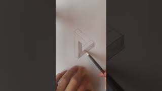 Drawing classic optical illusion  Penrose Tribar [upl. by Tansy]