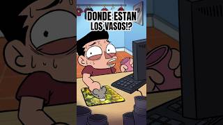 DONDE ESTAN LOS VASOS shorts animacion vasos madre [upl. by Riamo973]