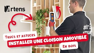 🛠 TUTO  Comment installer une cloison amovible en tasseau bois sans percer MALMO Artens en 2024 [upl. by Aural]