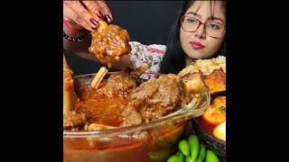 ASMR EATING SPICY MUTTON CURRY🔥 BASMATI RICE  shorts mukbangnasmreating mukbangasmr asmr [upl. by Dimphia883]