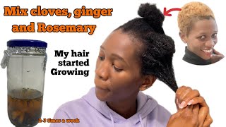 MIX CLOVES ROSEMARY AND GINGER FOR EXTREME FASTER HAIR GROWTH [upl. by Ellehcem]