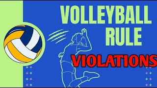 Basic Rule Violations In Volleyball 🏐 volleyball sports [upl. by Ailatan]