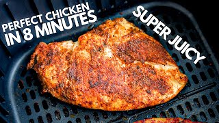 The BEST Air Fryer Chicken Breast In 8 MINUTES  SUPER JUICY [upl. by Inalaeham]