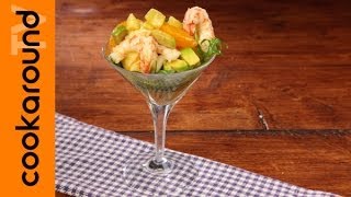 Cocktail di gamberi avocado e mela  Ricetta antipasto [upl. by Anavi]