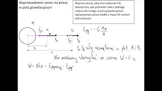Fizyka rozszerzona  grawitacja wyprowadzenie wzoru na pracę siły zewnętrznej w polu grawitacyjnym [upl. by Helfand551]