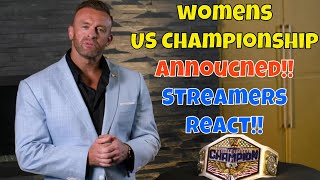 Streamers React The Womens US Championship announced wwe smackdown women [upl. by Jobyna763]