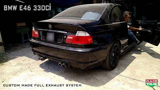 BMW E46 330ci CUSTOM MADE FULL EXHAUST SYSTEM [upl. by Avlem]