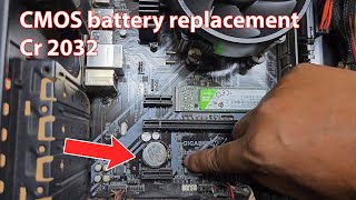 How to replace cmos battery in pc [upl. by Aenej770]