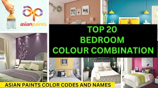 ASIAN PAINTS COLOUR COMBINATION FOR BEDROOM ASIAN PAINTS COLOUR NAME AND CODES  bedroom colour [upl. by Barmen]