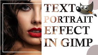 Text Portrait Effect in GIMP [upl. by Saiff]